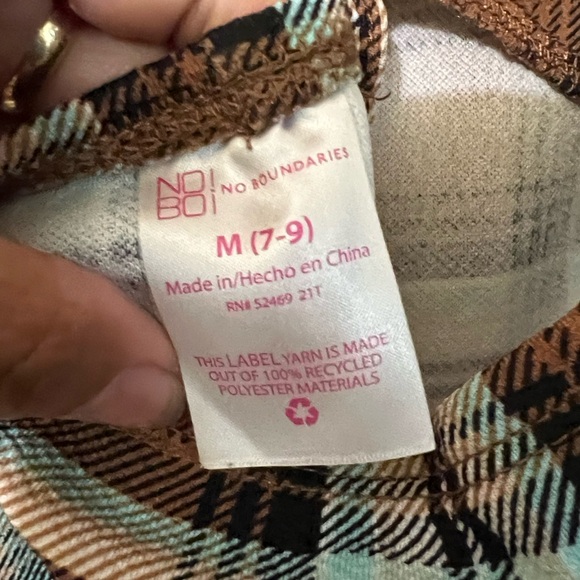 No boundaries mini dress. Sz:M (7-9) plaid brown - Picture 2 of 3
